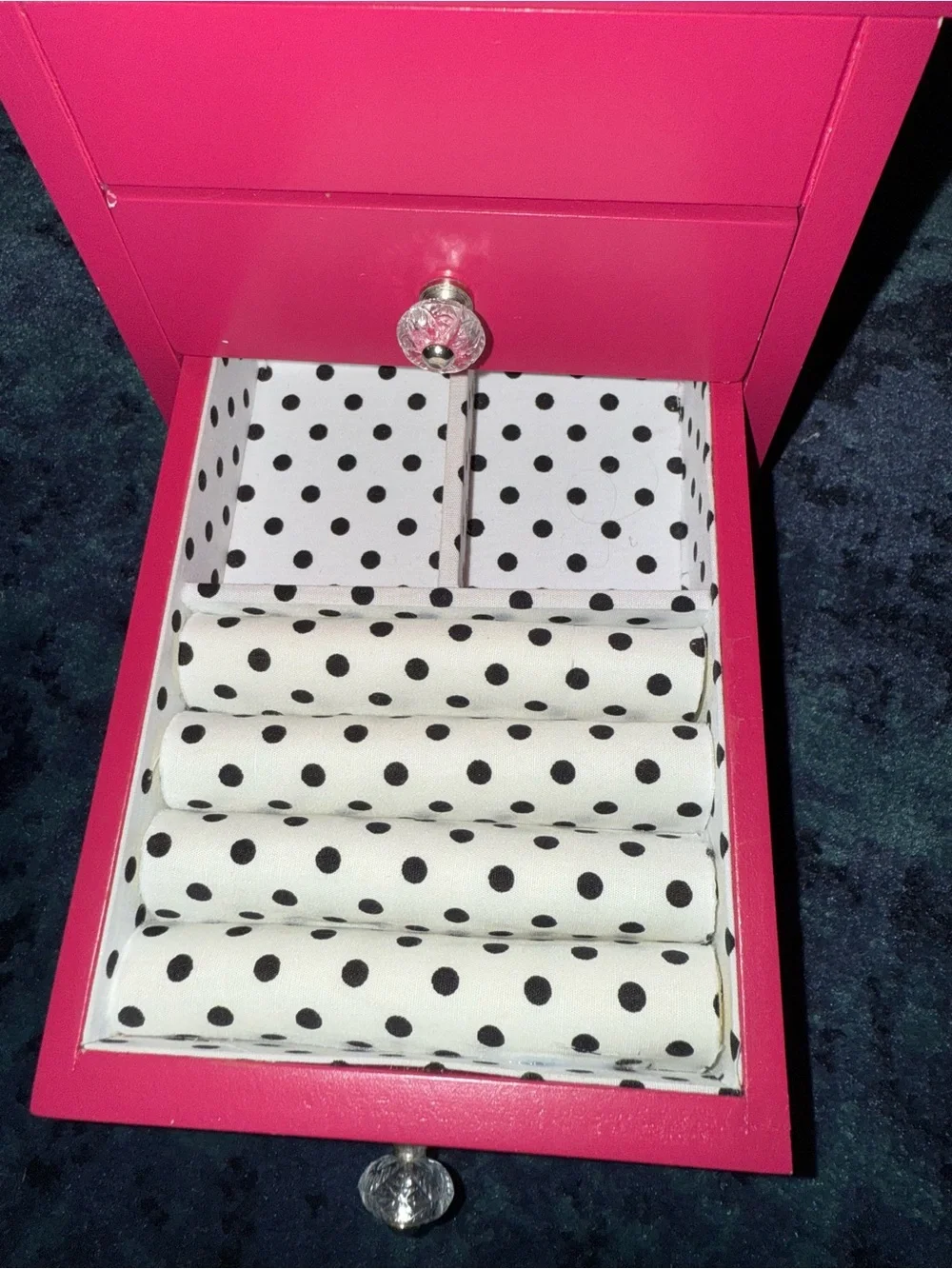 Vintage Y2K Xhilaration Hot Pink Wooden Jewelry Box Organizer